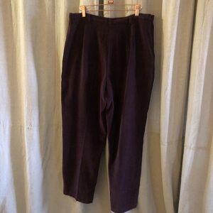 Suede burgundy trousers